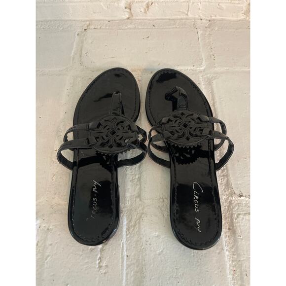 Sam Edelman Circus NY Canyon Black Medallion Cushioned Sandal Size 7 - Picture 4 of 5